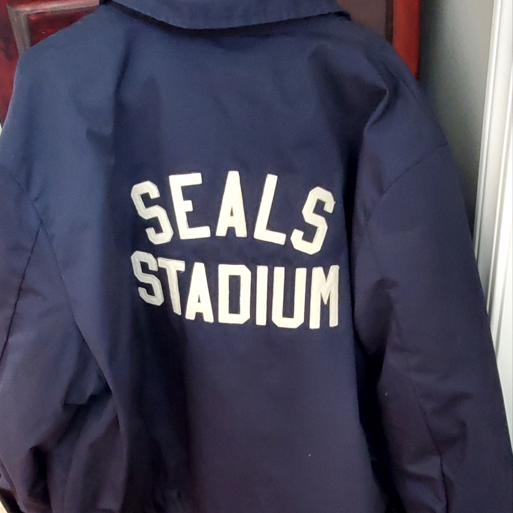 Vintage Ebbets Field Flannel SF Seals Ground Crew Jacket